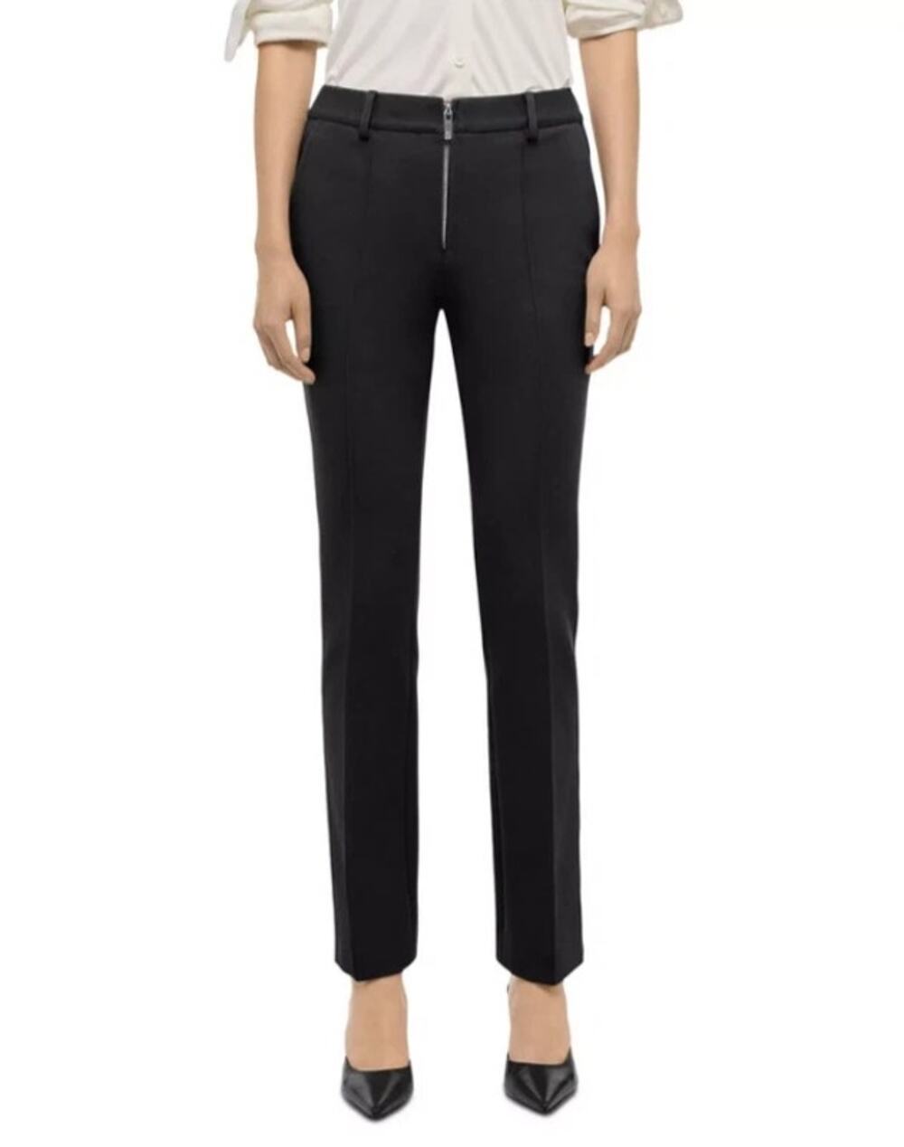 Helmut Lang Black Zip Slim Straight Trousers 4 Minimalist